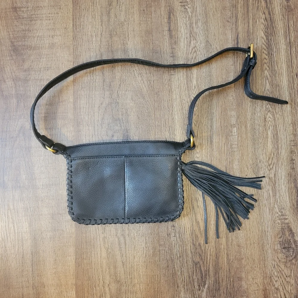 HOBO Black Leather Crossbody Bag